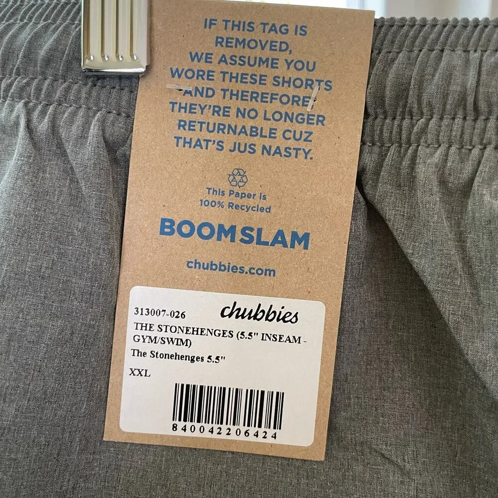 NWT Chubbies The Stonehenges 5.5